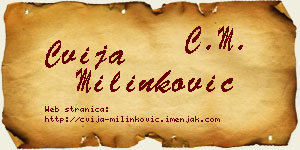 Cvija Milinković vizit kartica